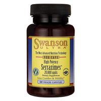 Swanson High-Potency Serrazimes 20000 Units 20000 Units 60 Veg Capsules Enzyme