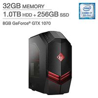 HP OMEN 880-177C Gaming PC TWR/500W Intel:I7-8700/CI7-3.20G 32GB/2-DIMM 1TB/7200RPM+256GB/PCIE DVDRW MR GBE 802.11AC+BT NVIDIA-GEFORCEGTX1070/8GB W10H-64 1YR