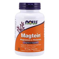 NOW Supplements, Magtein™ with patented form of Magnesium (Mg), Cognitive Support*, 90 Veg Capsules