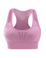 Ugood 2019 Sports Bra Sports Professional Anti Vibration Stylish Yoga Training Running Padded Sleep Bra Underwear (Size:M, Pink)