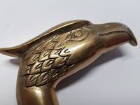 Antique Brass Eagle Head Walking Stick Cane Handle Top Topper