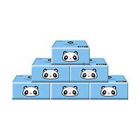 6 Pcs Folded Paper Towels 320 Sheets of 4 Layer Paper Towels Natural Bamboo Fiber Bath Tissues Disposable Hand Towel