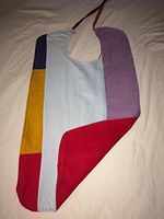 Handmade Cloth Fabric Adult Bib Clothes Protector Crumb Catcher Reversible Bibs Colorful Corduroy