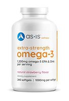 as-is Extra-Strength Omega-3 Fish Oil - Concentrated 1200mg EPA + DHA Fish Oil - Supports Heart, Joint & Brain Health - 4 Month Supply - 240 ct