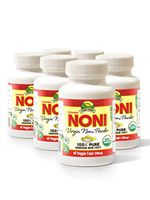 Virgin Noni Powder - 100% Pure Noni Powder Capsules, Certified Organic - Pack of 4 Bottles