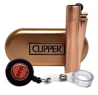Clipper Metal Cigarette Lighter"Rose Gold" Collection with RPD Lighter Lasso (Brushed)