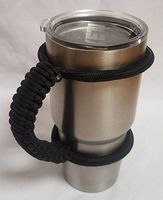 Handle fits RTIC,SIC cups, Ozark Trail, Yeti and most 20 oz Tumblers Black (HANDLE ONLY)