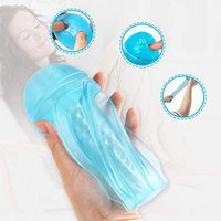 Geloo Waterproof Pőckĕt Pûsšy Stripe Piston Mâstürbâtõrs Cup, Handheld Slêëvĕ Strőkĕr for Men Mâsttürbâtîon Black for Bathroom, Bedroom for Men Six*y Underwear for Men T-Shirt