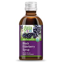 Gaia Herbs, Gaia Kids Black Elderberry Syrup, Delicious Daily Immune Support with Antioxidants, Organic Sambucus Elderberry, 3 Ounce