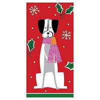 Caspari Christmas Canines Facial Tissue Hankies - Pack of 10