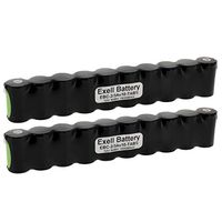 2x 12V 1600mAh NiMH 2/3A Battery Pack w/Tabs for Solar & Emergency Lighting