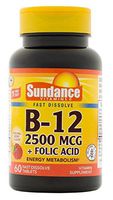 Sundance Vitamin B12 2500 mcg Plus Folic Tablets, 60 Count