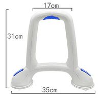 Grab Bar Bathroom Handrails Rails Portable Brackets Safety Handrails Suction Cups For Special Crowds Auxiliary Bath Handles Non-slip Bathroom Safety Accessories ( Color : Blue , Size : 35x31x17cm )
