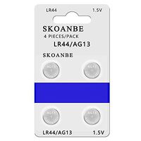 SKOANBE 4PCS SR44 LR44 A76 357 303 AG13 1.5V Coin Cell Batteries