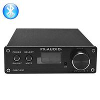 Dilvpoetry FX Audio D802C DAC 80WPC 2 Channel Pure Digital Amplifier Wireless Bluetooth USB/AUX/Optical/Coaxial Power Amplifier (Black)