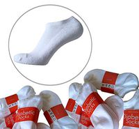 Diabetic no Show Low Cut Non Binding Loose fit Socks for Men - 3 Pack (10-13 White)