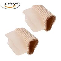 Dr.Pedi Hammer Toe Straightener Protector Sleeve Tube with Big Toe Gel Spacers Cushion for Bunion, Hallux Valgus, Toe Alignment, Overlap Toes, (Pack Of 4)