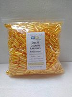 PurecapsUSA - 1,000 Size 0 Fillable Metallic Gold Empty Gelatin Capsules