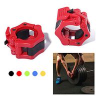 Quick Release Pair of Locking 2" Olympic Size Barbell Clamp Collar Great for Pro Training, Non-Slip Barbell Clamp Collars for 2-Inch Diameter Size Olympic Bars Pro Crossfit Exercise & Weight Training
