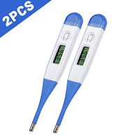 Ponek Digital Basal Body Thermometer, 2020 New Version Accurate 60s Fast Reading LCD Thermometer Underarm Oral Rectal Medical for Fever Test, Oral Rectal Thermometer with Waterproof Tip