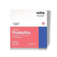Votre. Probiotics 20 Billion CFU with Zinc & 3 Prebiotics, 120 Vegetable Capsules