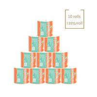 Lucoss Toilet Roll Paper, 4 layers Roll Paper Toile, 1320g/10 Rolls