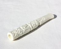 1 Piece Faux Ivory Chinese Dragon - Plastic with Sculpted Dragon Image MI1003