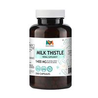 Milk Thistle 250 Capsules, 1400 MG, Organic Milk Thistle Seed (Silybum marianum)