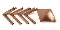 Polished Copper Buddha Maitreya the Christ 51 Degree Meditation Pyramid Connector Kit with 4" Capstone - Fits 1/2 Inch Copper Poles (Poles Not Provided)