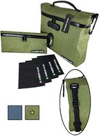 BOMBER CASE - 6 Piece Premium Locking Smell Proof Bag Set. Lockable XL, Medium, 4 Small Reusable Heavy Duty Plastic Stash Bags. Odor Proof Pouch, Carbon Lined, Combination Lock Case.