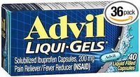 Advil Liqui-Gels Solubilized Ibuprofen Liquid-Filled Capsule, 200 Milligram - 6 Box per Pack - 6 Packs per case.