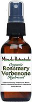 Miracle Botanicals Organic Rosemary Verbenone Hydrosol - 100% Rosmarinus Officinalis Verbenone Water - Therapeutic Grade - 60ml