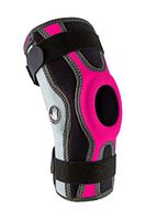 Body Glove Sport Wrap Knee Brace - Injury Prevention Removable Bilateral Hinges - Knee Wrap Supports Mild ACL, PCL, MCL Sprains - Patella and Meniscus Tear Pain Relief (Pink, Large)