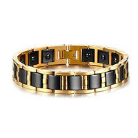 Stainless Steel Ceramic Magnetic Bracelet Hematite Gold Black Arthritis Pain Relief with Free Link Removal Tool