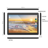 YELLYOUTH 10 inch Android Tablet with Sim Card Slot Unlocked 3G Phone Call Phablet 4GB RAM 64GB ROM Octa Core 10.1" Built in WiFi and Camera GPS Black Alloy