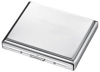 Visol Dexter Polished Chrome Cigarette Case - Holds 18 Cigarettes