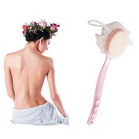 Kimanli Long Handle Ultra Soft Bath Shower Skin Massage Back Rubbing Brush (Pink)