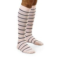 COMRAD | Premium and Stylish Compression Socks for Multipurpose Wear (Muted Rose/Indigo Stripe, Small)