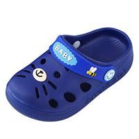 Rishine Sandals for 6M-5 Years Old Kids,Baby Toddler Boys Girls Home Slippers Cartoon Cat Floor Casual Shoes Dark Blue