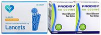 Prodigy Blood Glucose Test Strips, 100 Count + 100 O'WELL Lancets