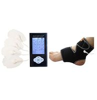 12 Modes Best Personal Electric Handheld Impulse Massager+Ankle Sprain Brace for Arthritis Ankle Great Ankle Supporter Plantar Fasciitis FDA Cleared HealthmateForever Pro12ABQ-Black