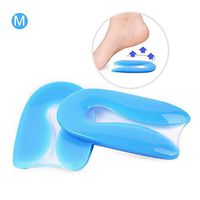 U-Shaped Heel Pad,1 Pair Shoe Insole Pad Comfortable Soft Heel Protector Pain Relief Care Silicone Plantar Fasciitis Pad for Men Women