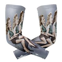 LEVEIS Three Women Sitting On A Rocket Arm Sleeves UV Protection for Men Women Sunblock Protective Gloves Running Golf Cycling Driving Long Arm Cover 1 Pair