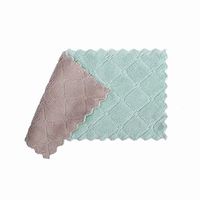 Green Gray(8 Pcs) Double-Sided Strong Absorbent Rag No Lint Non-Stick Oil Dish Towel TET&Dry Household Washing Cloth