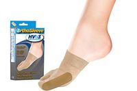 OrthoSleeve HV3 Bunion Brace/Splint (One Sleeve) for Foot Bunion Pain/Hallux Valgus Relief and Split-Toe Design to Help straighten Toes (S/M)