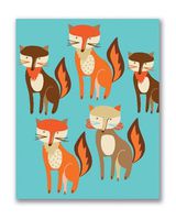 Fox Family Boxed Notecards Box of 10