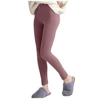 Sunhusing Women's Pure Color Casual Comfortable High-Stretch Elastic Bandage Thin Pants Leisure Trousers(Brown,S)