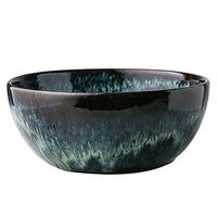 ZSQAI Style Stoneware Soup Bowl Creative Blue Fruit Salad Bowl Retro Fruit Bowl Tableware