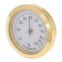 LoveinDIY 36mm Round Hygrometer for Cigar Humidor Box Cabinets Accs Hygrometer 2 Color - Golden