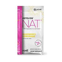 Pruvit Keto//OS NAT Caffeine Free, BHB Salts Ketogenic Supplement - Beta Hydroxybutyrates Exogenous Ketones for Fat Loss, Workout Energy Boost Through Fast Ketosis. 20 Sachets (Raspberry Lemonade)